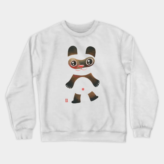 Panda Raccoon Crewneck Sweatshirt by Alina Chau